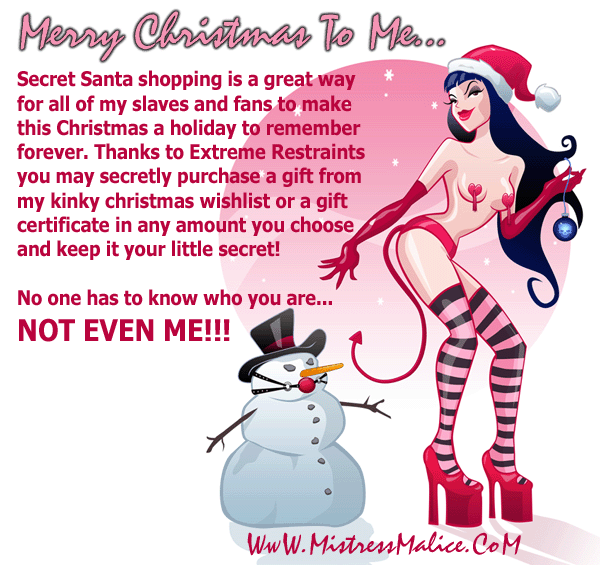 Purchase A Christmas Gift For Mistress Malice