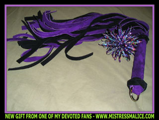 PURPLE AND BLACK SUEDE FLOGGER